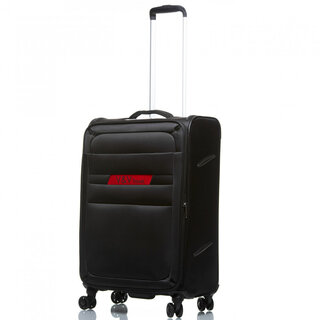 Средний тканевый чемодан V&V Travel Volunteer на 68 л весом 3,1 кг Черный