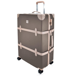 Винтажный большой чемодан Semi Line на 96 л весом 4,4 кг Коричневый